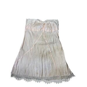 Vintage Sheer Babydoll Camisole Womens Size 2 White Lace Trim‎ USA Y2K